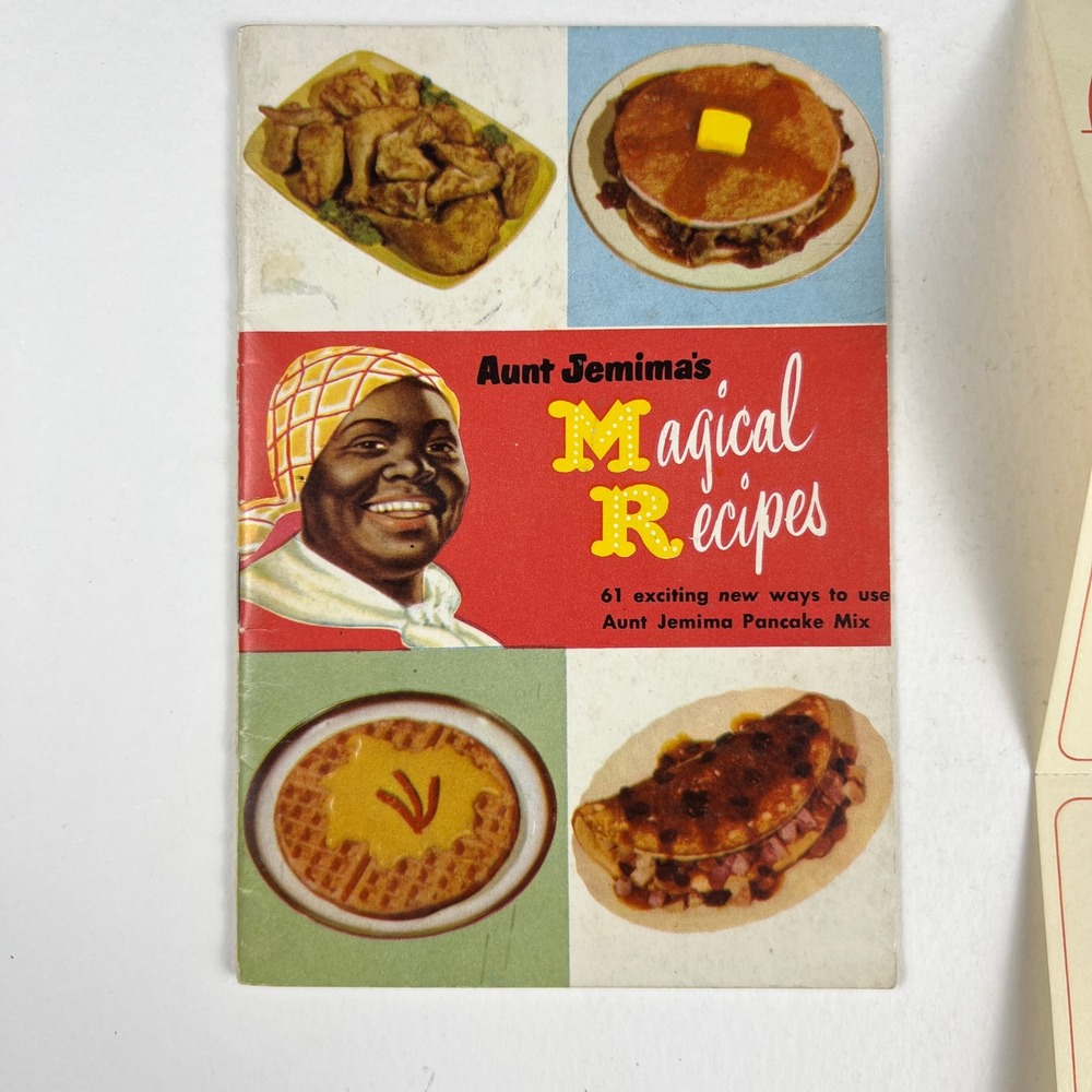 Aunt Jemima Magical Recipes Cookbook 1952 + Vintage Advertising 1984 Insert